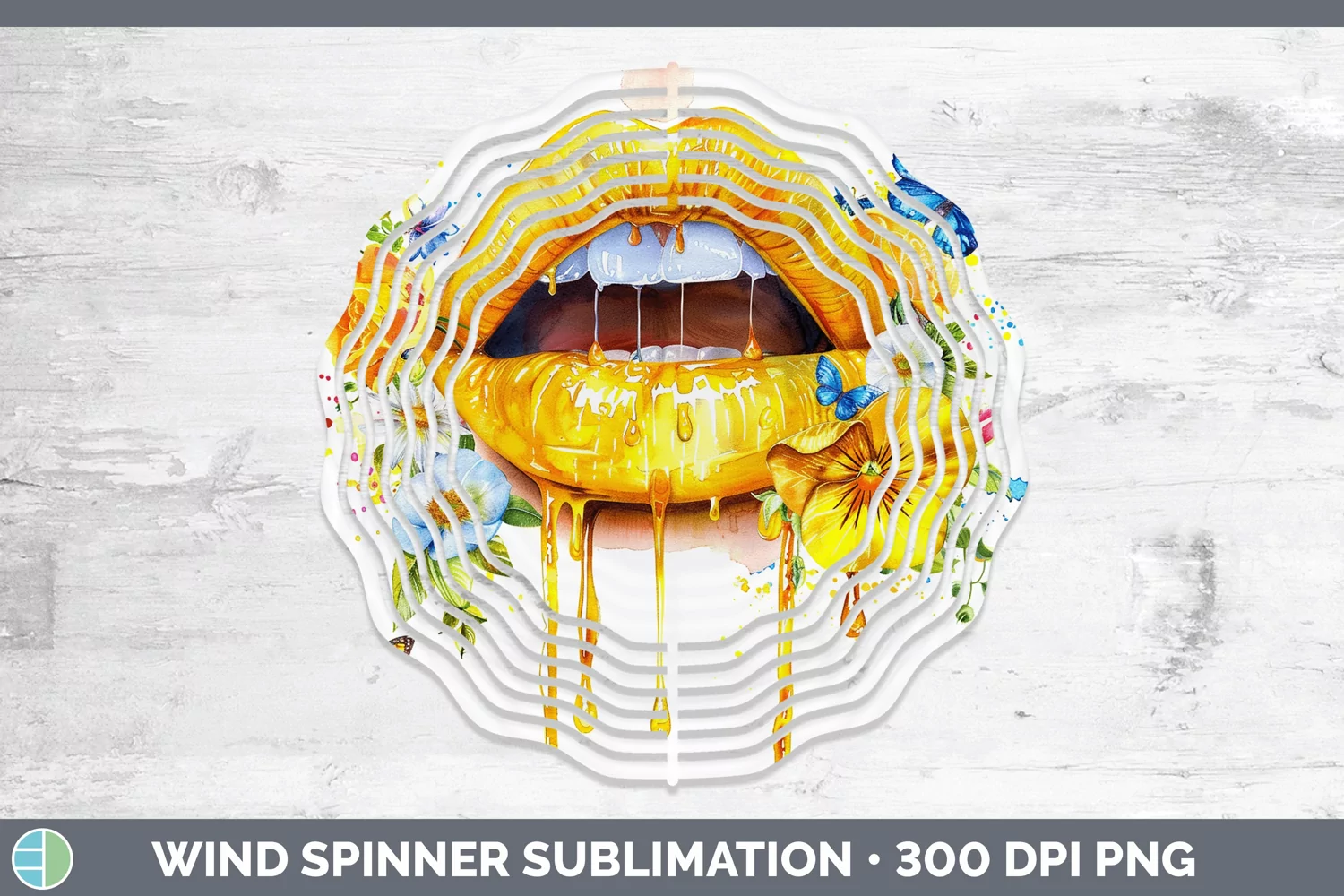 GorgeousWatercolor Wind Spinner design.