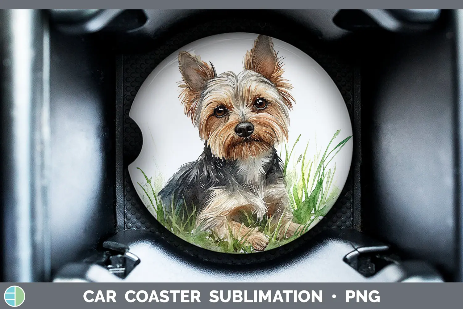 GorgeousWatercolor Car Coaster design.