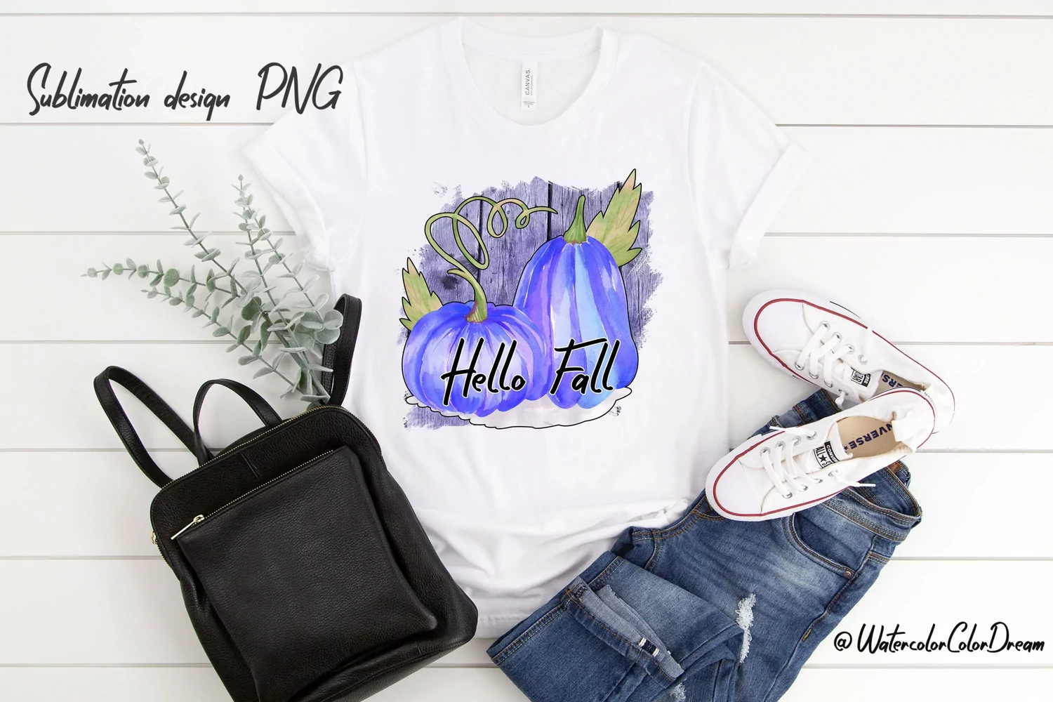 Fall pumpkin sublimation design product image 1