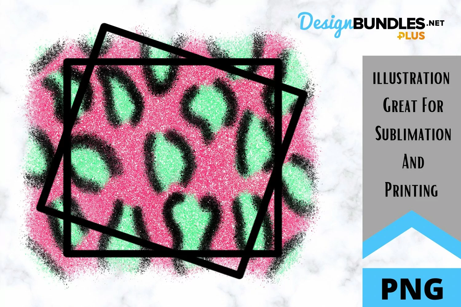 Leopard - Glitter Background - Pink - Sublimation - PNG product image 1
