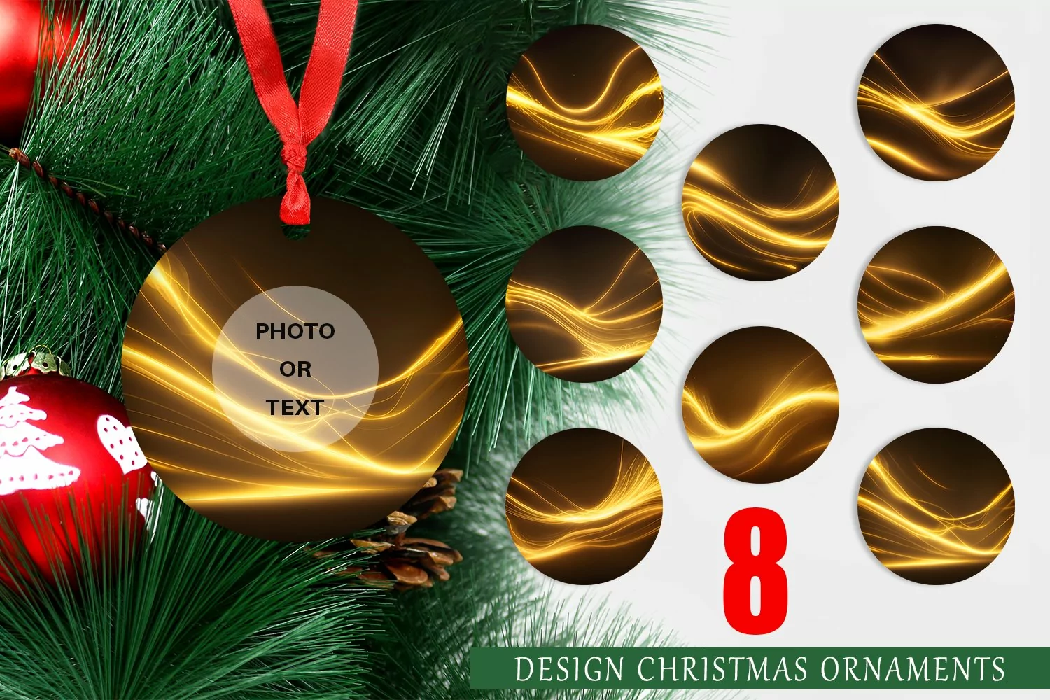 Christmas Ornaments Wave Golden Dynamic product image 1