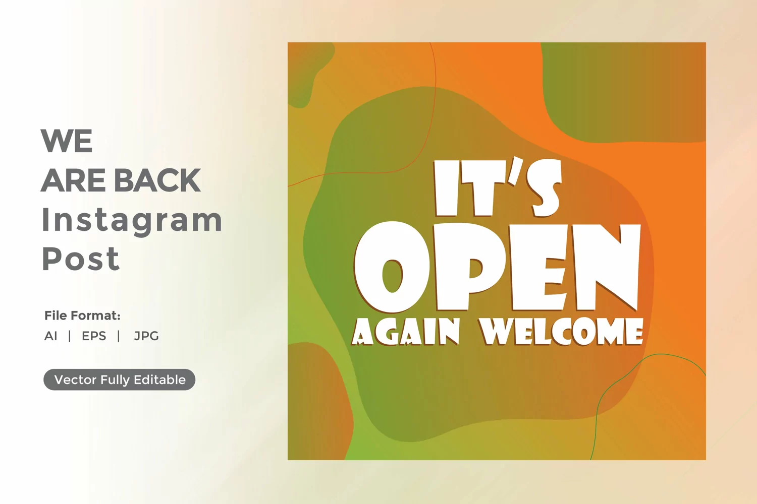 Its open again welcome instagram post product image 1