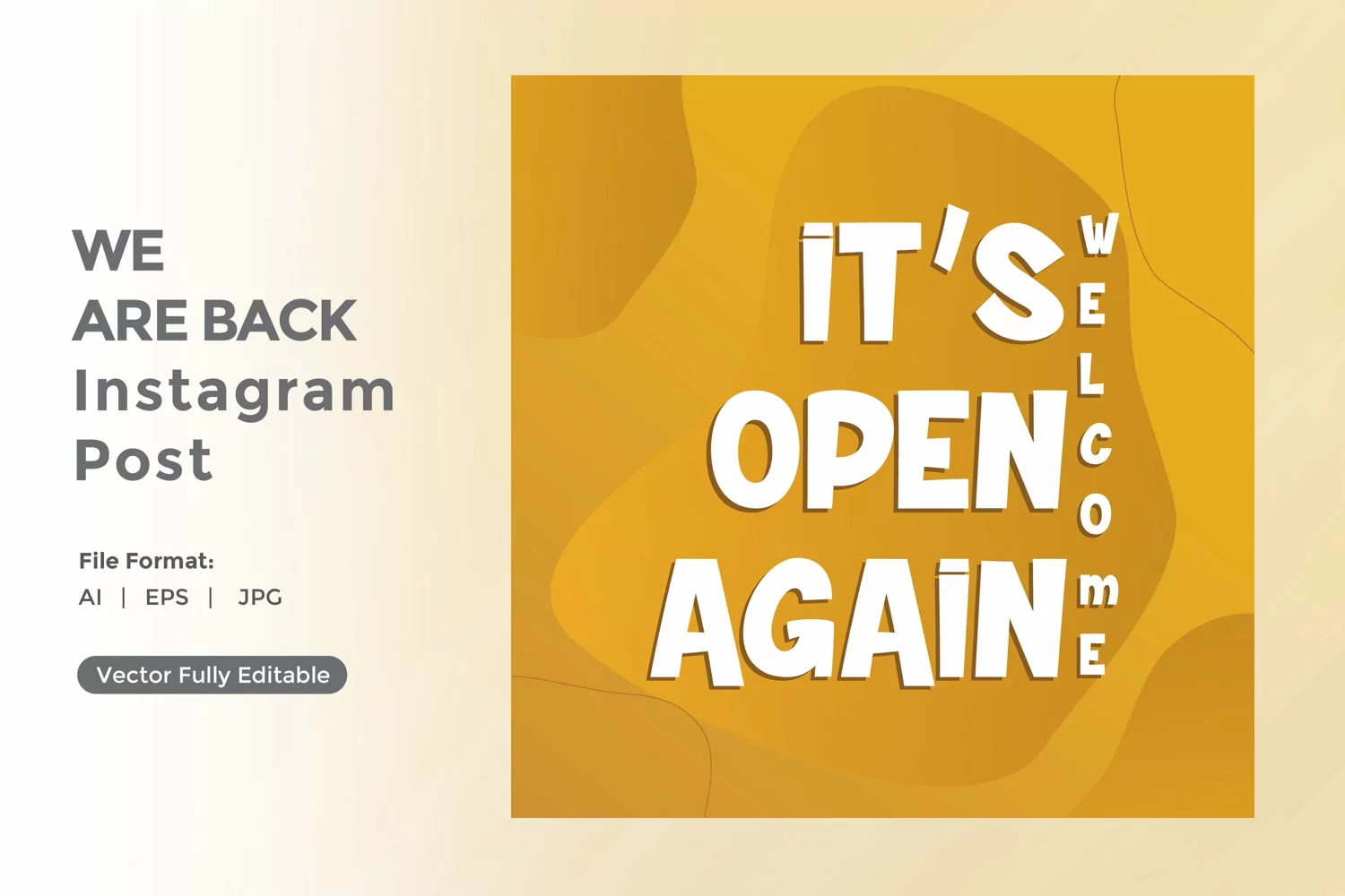 Its open again welcome instagram post product image 1