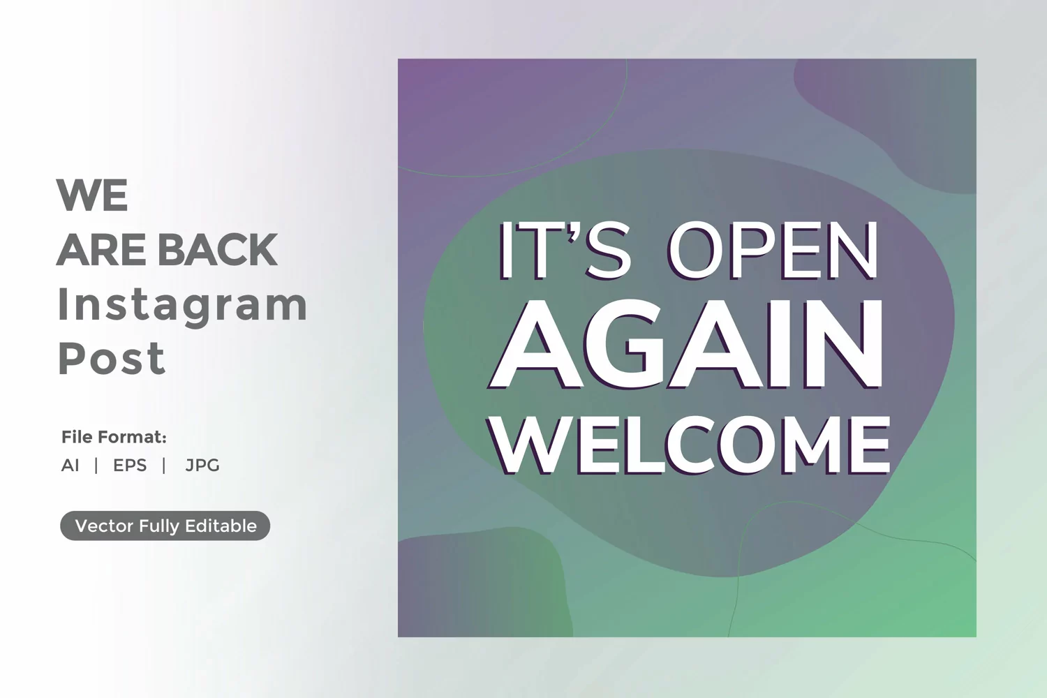 Its open again welcome instagram post product image 1