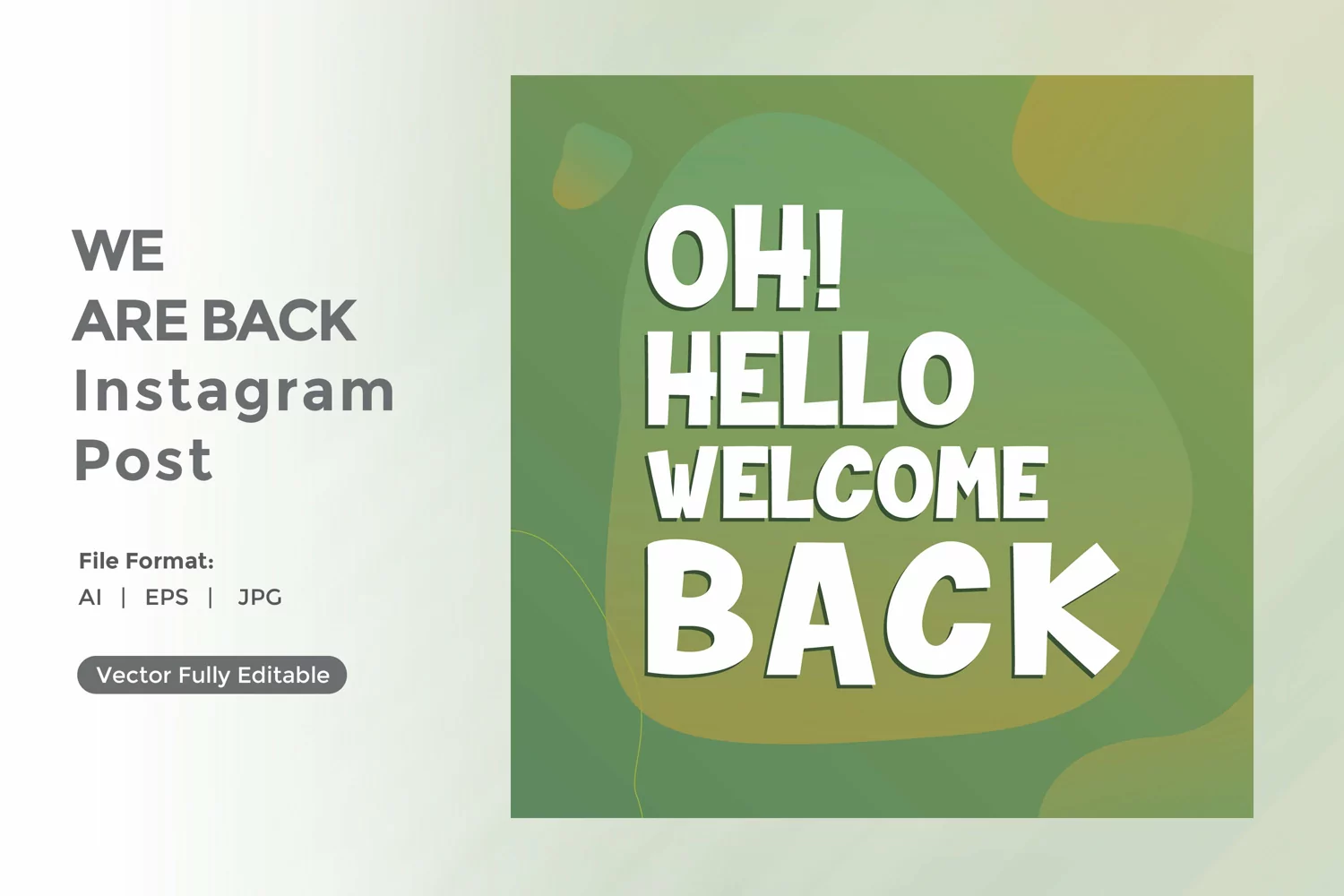 Oh hello welcome back instagram post product image 1