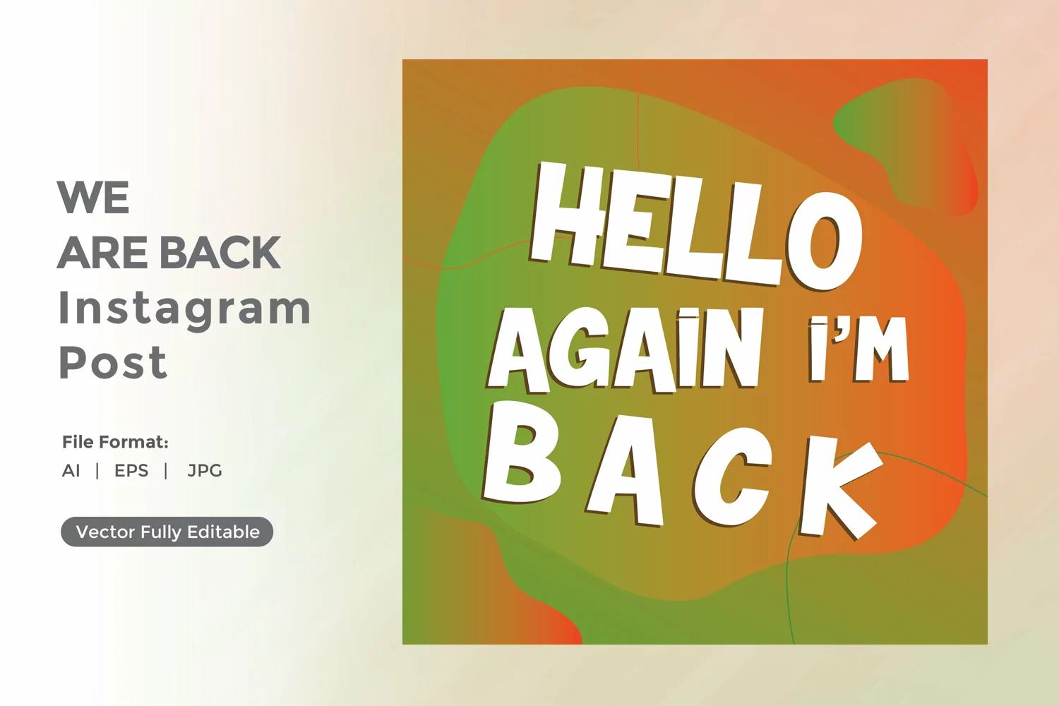 Hello again i am back instagram post product image 1