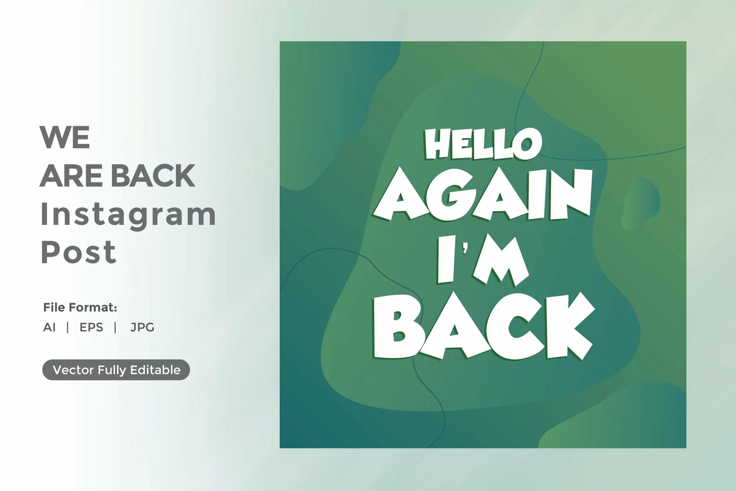 Hello again i am back instagram post product image 1