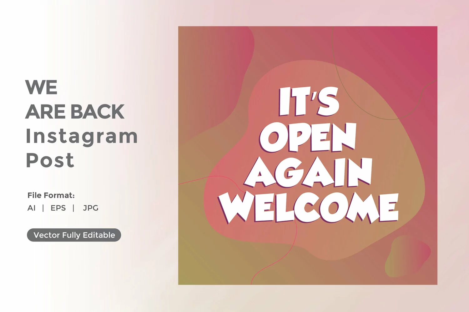 Its open again welcome instagram post product image 1