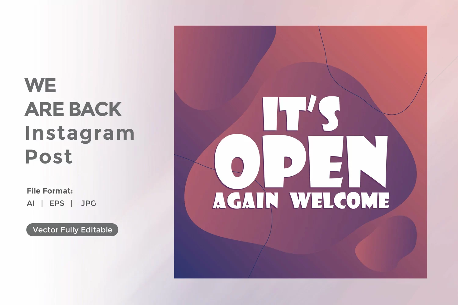 Its open again welcome instagram post product image 1