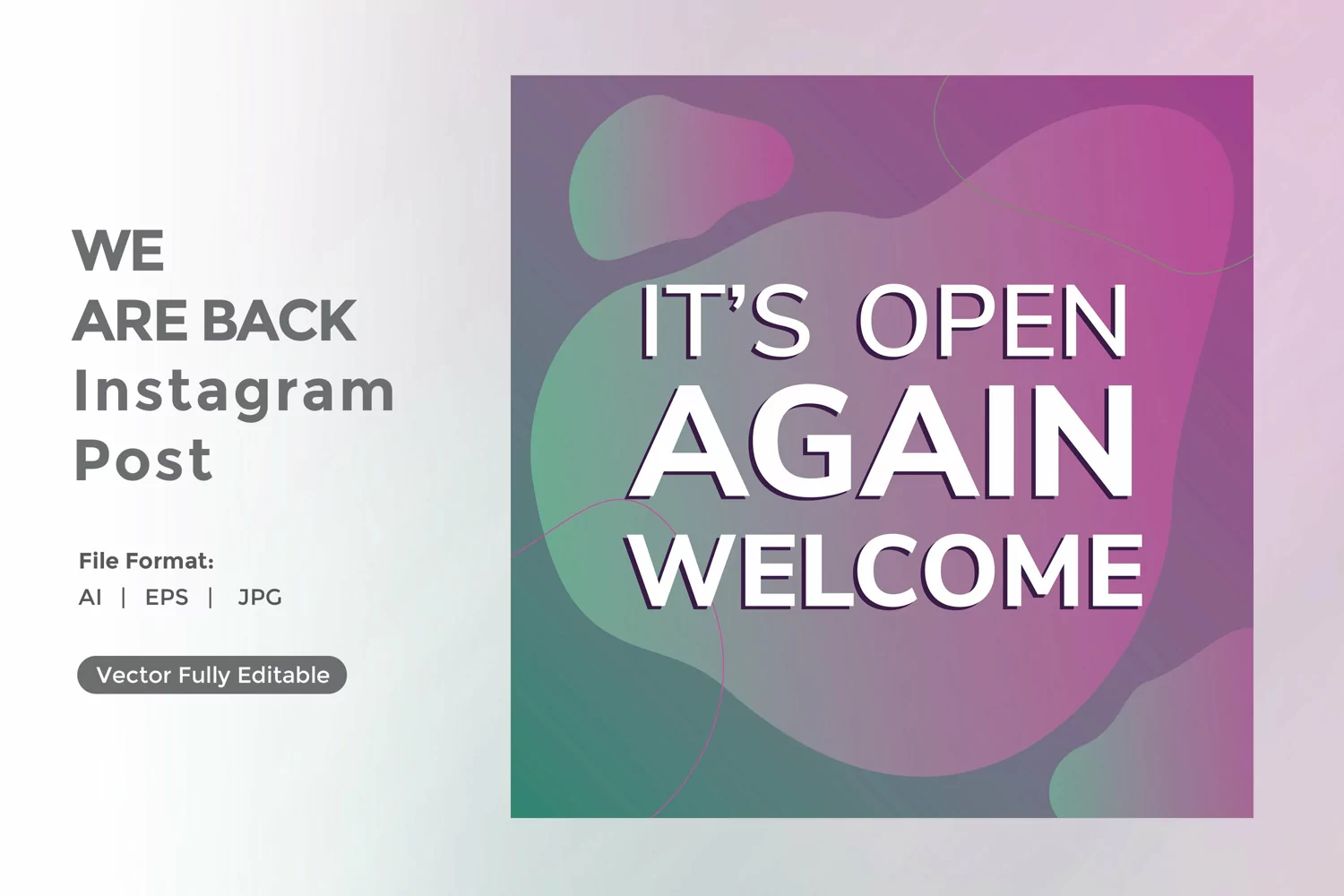 Its open again welcome instagram post product image 1