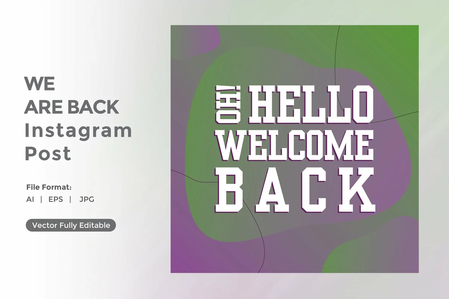 Oh hello welcome back instagram post product image 1