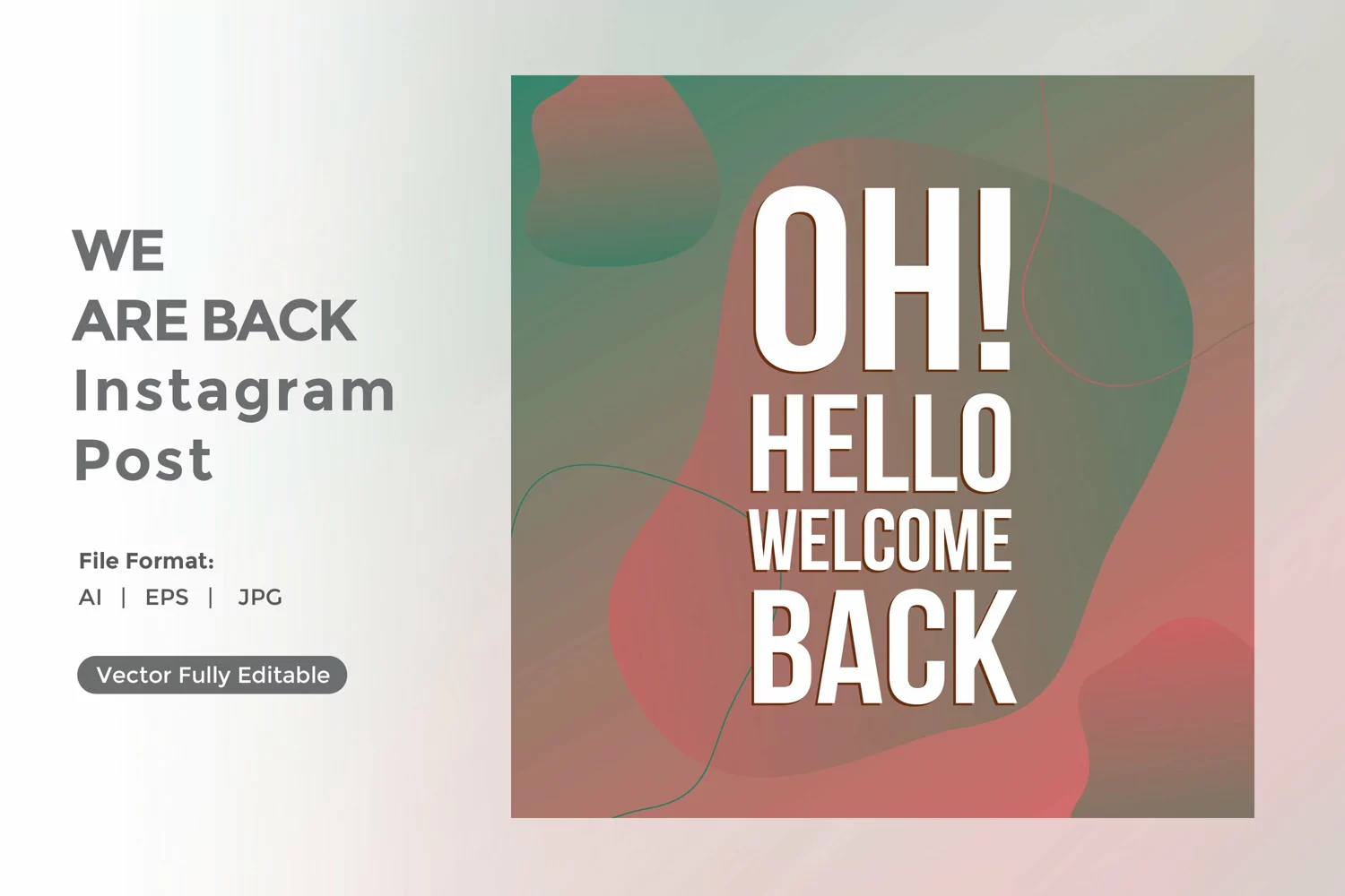 Oh hello welcome back instagram post product image 1