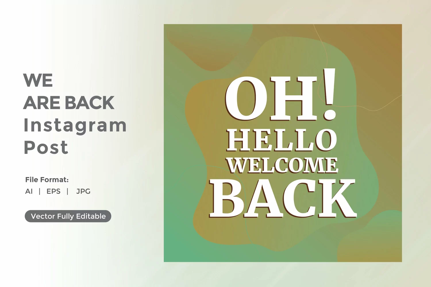 Oh hello welcome back instagram post product image 1