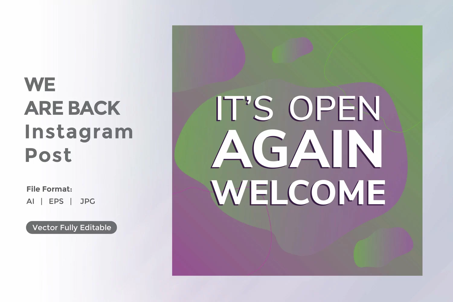 Its open again welcome instagram post product image 1