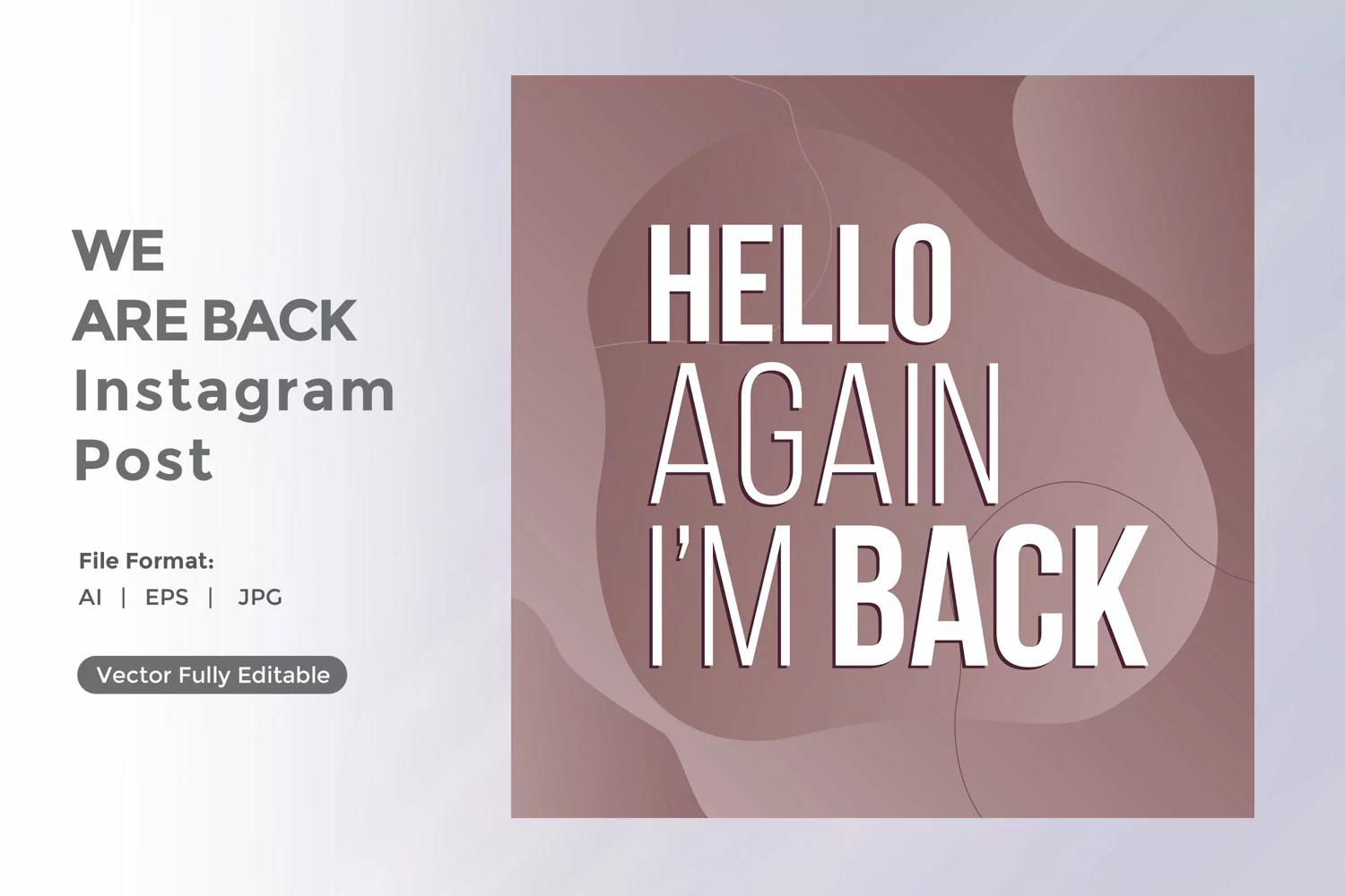 Hello again i am back instagram post product image 1