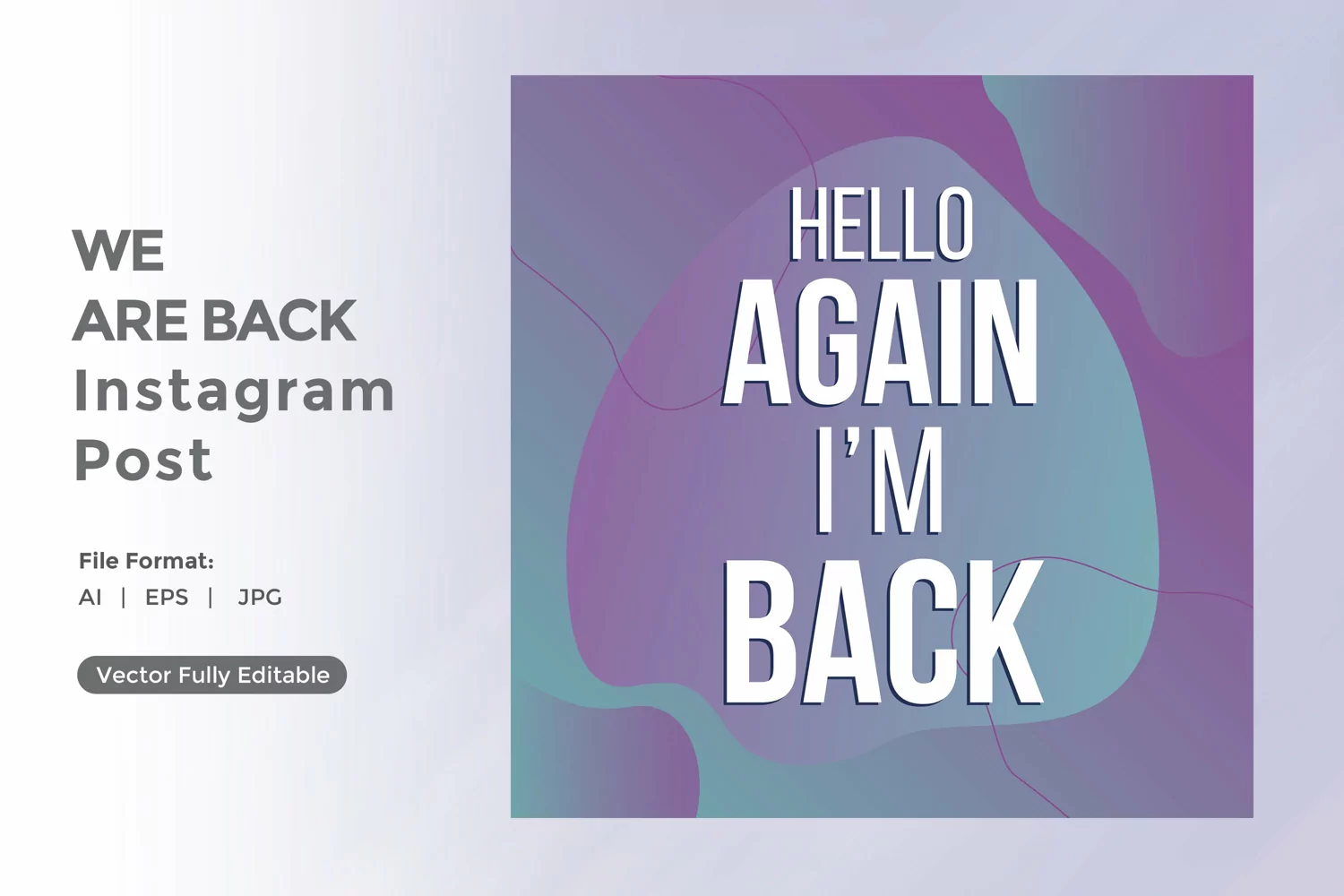 Hello again i am back instagram post product image 1