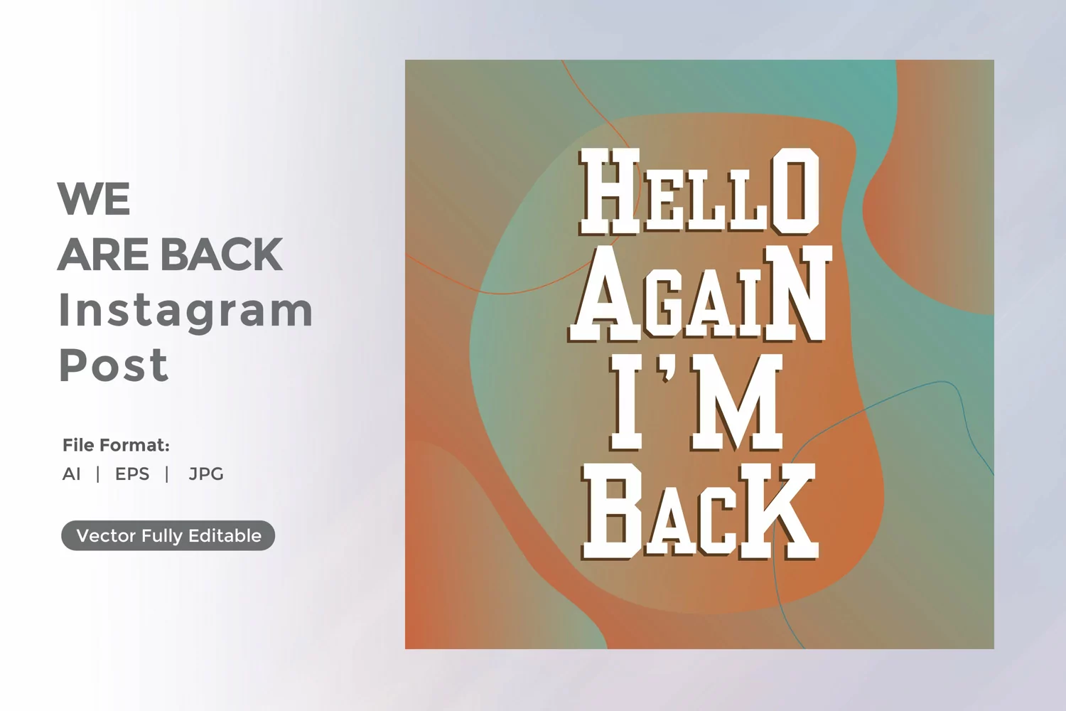 Hello again i am back instagram post product image 1