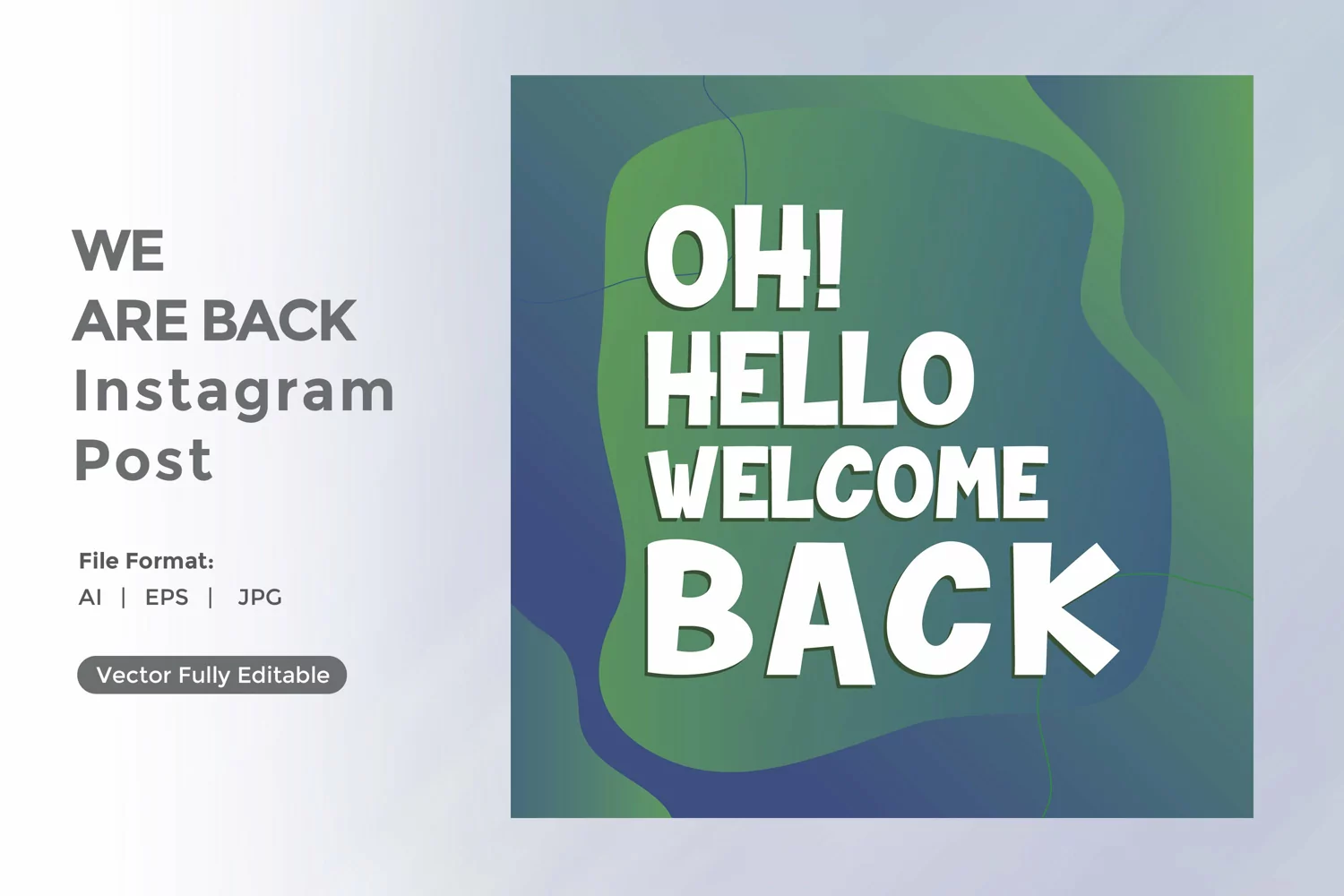 Oh hello welcome back instagram post product image 1