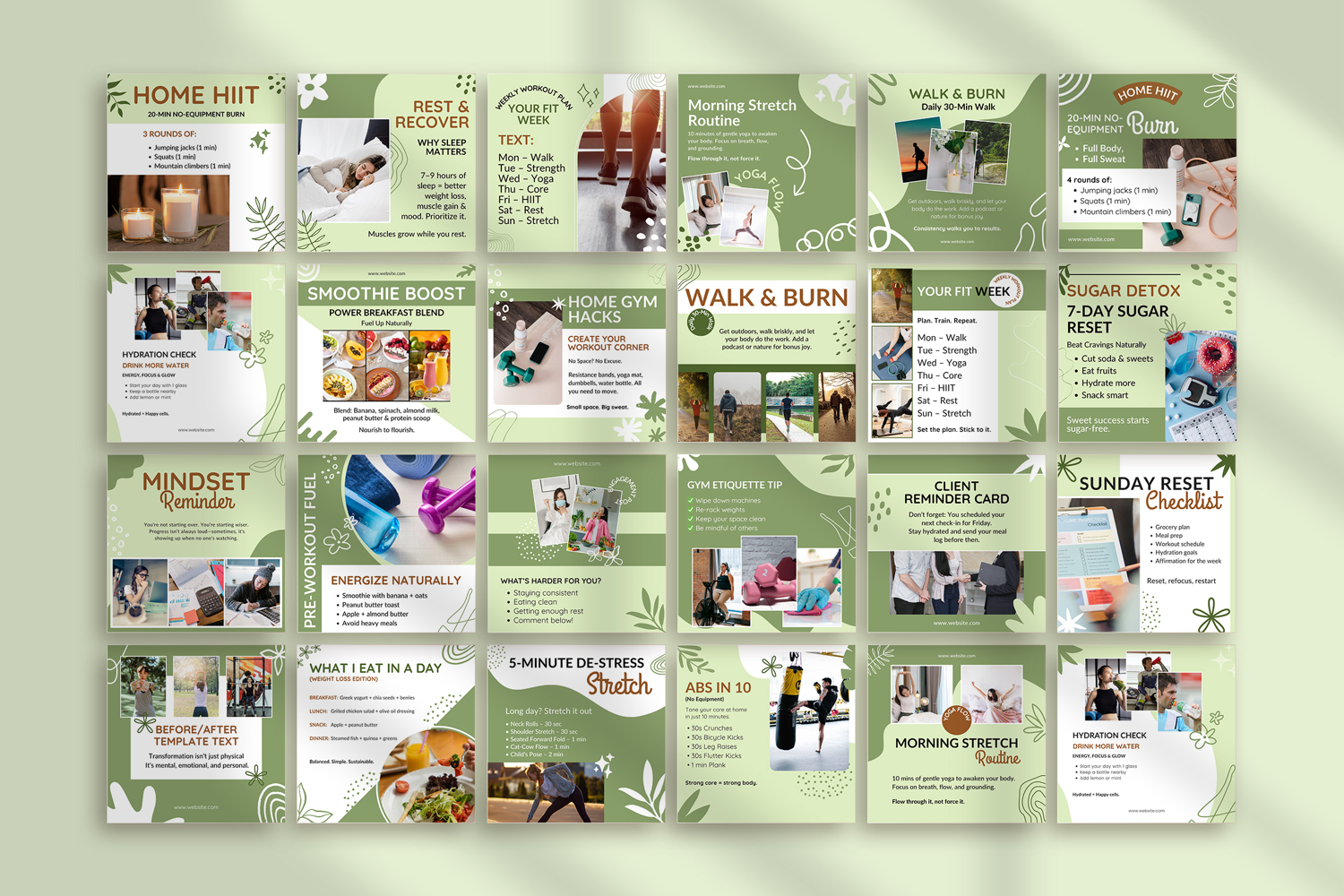 Weight Loss Instagram Canva Templates product image 1