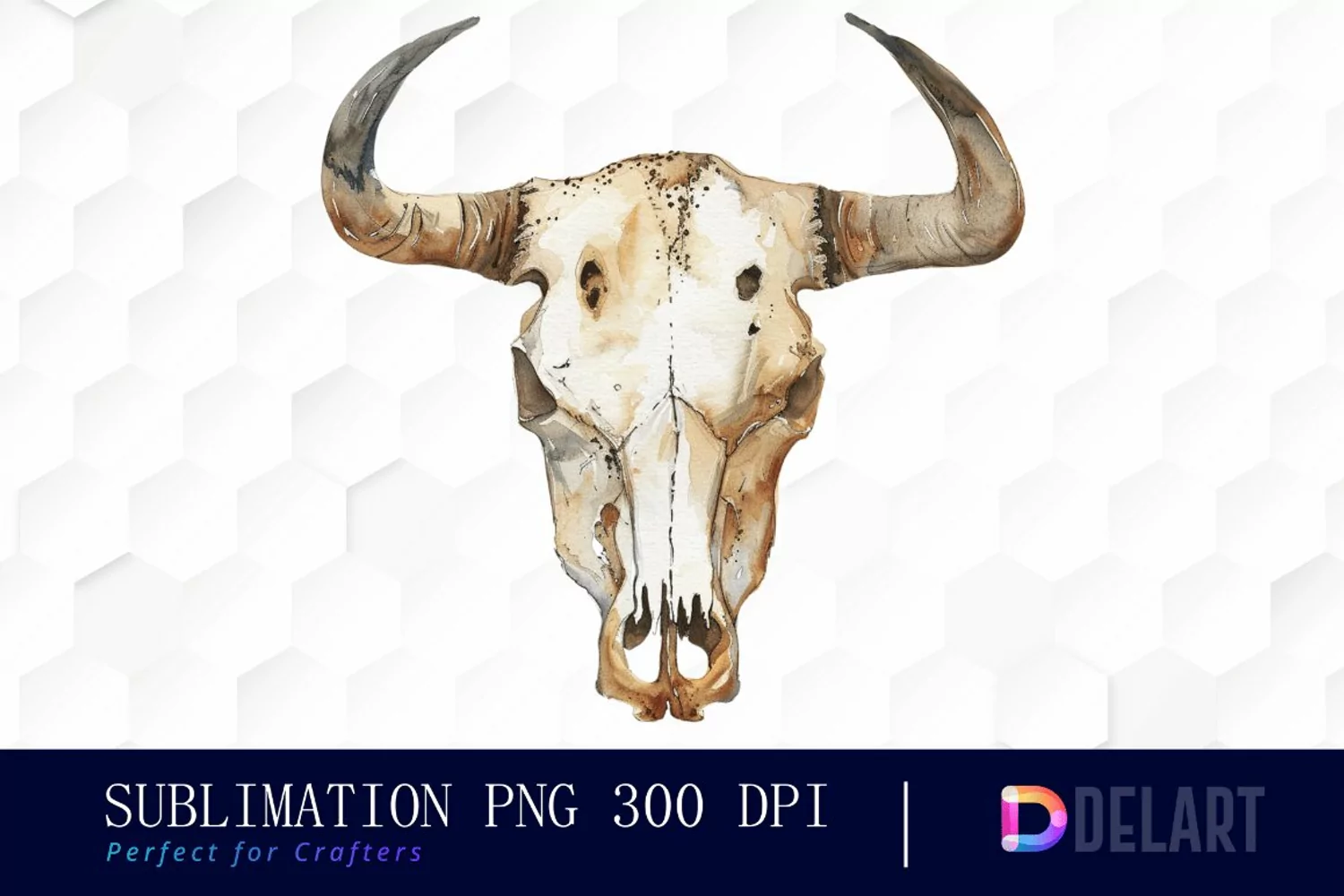 Western Cow Skull Graphics Clipart product image 1