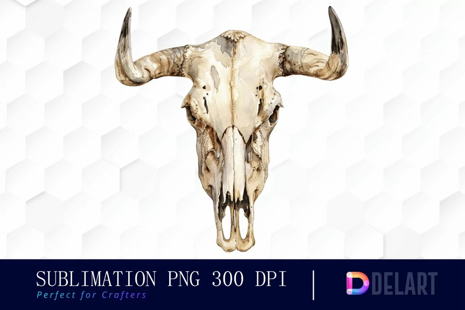 Western Cow Skull Graphics Clipart product image 1