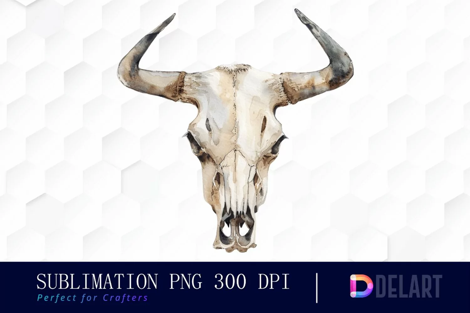 Western Cow Skull Graphics Clipart product image 1