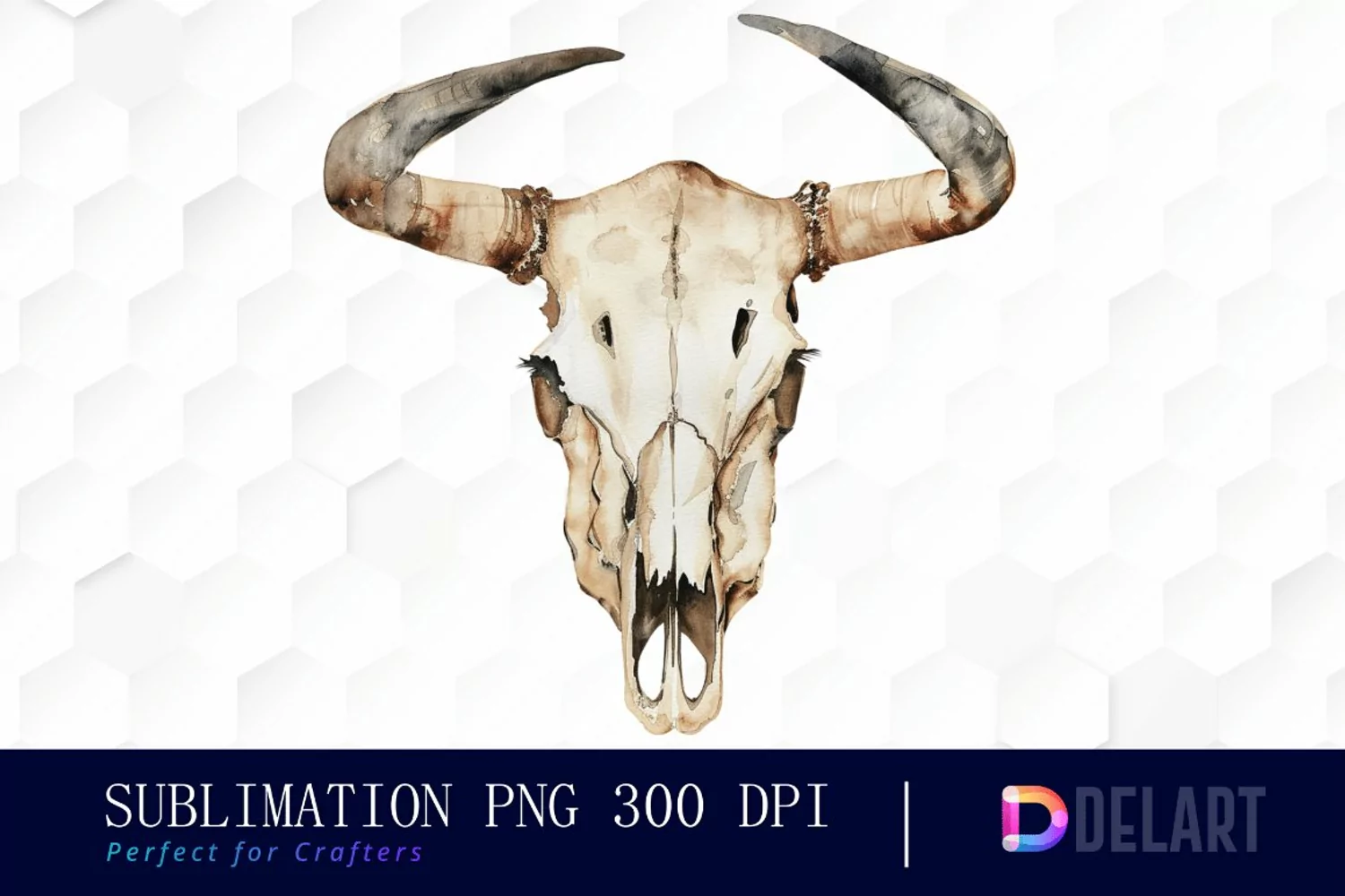 Western Cow Skull Graphics Clipart product image 1
