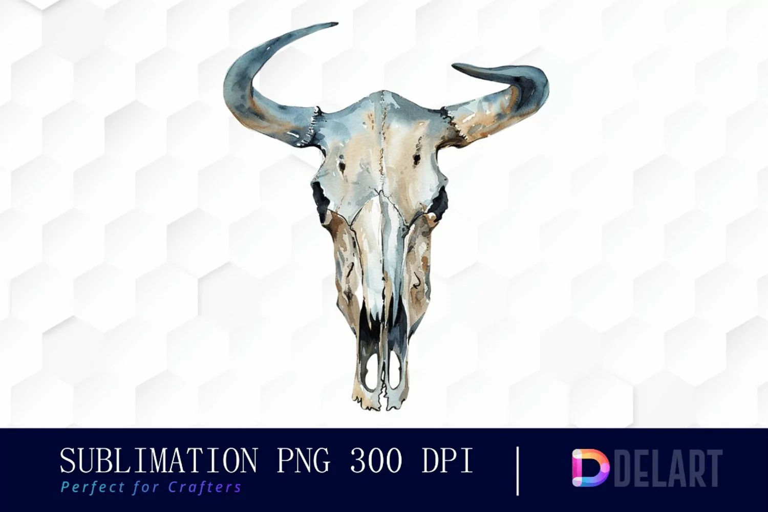 Western Cow Skull Graphics Clipart product image 1