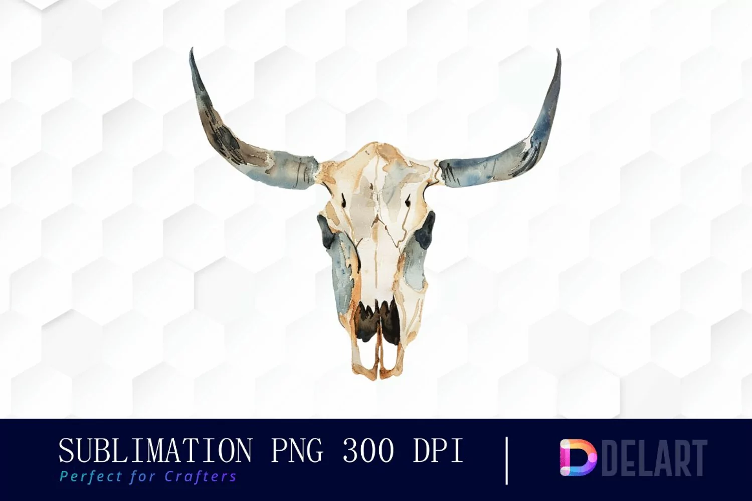 Western Cow Skull Graphics Clipart product image 1