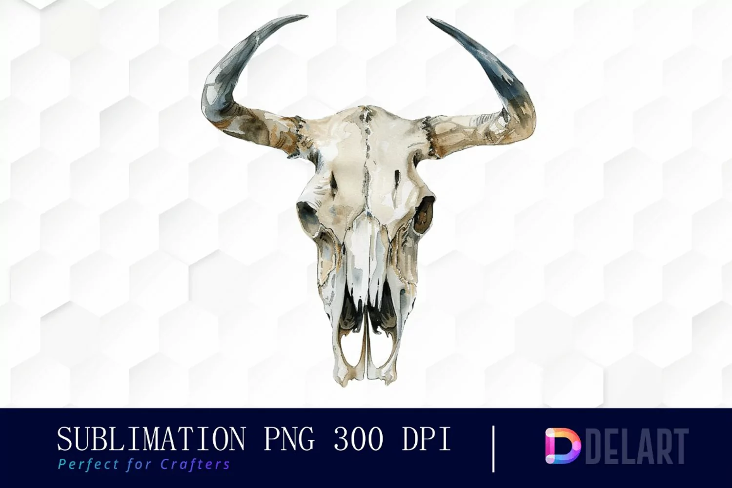 Western Cow Skull Graphics Clipart product image 1