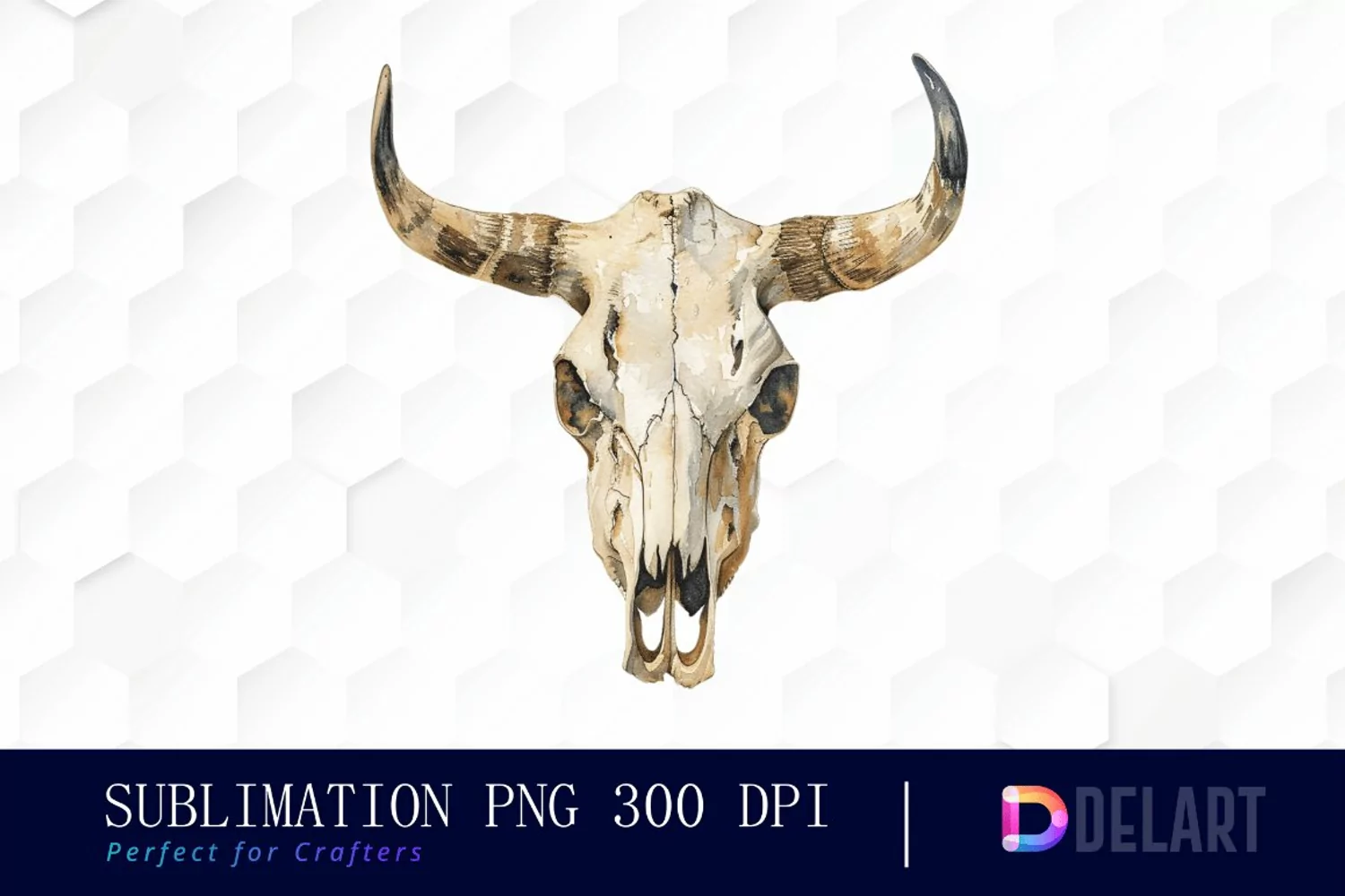 Western Cow Skull Graphics Clipart product image 1