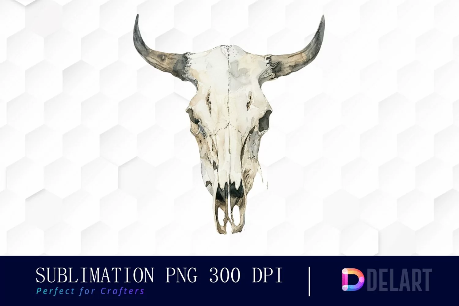 Western Cow Skull Graphics Clipart product image 1