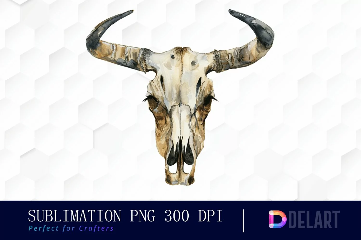 Western Cow Skull Graphics Clipart product image 1