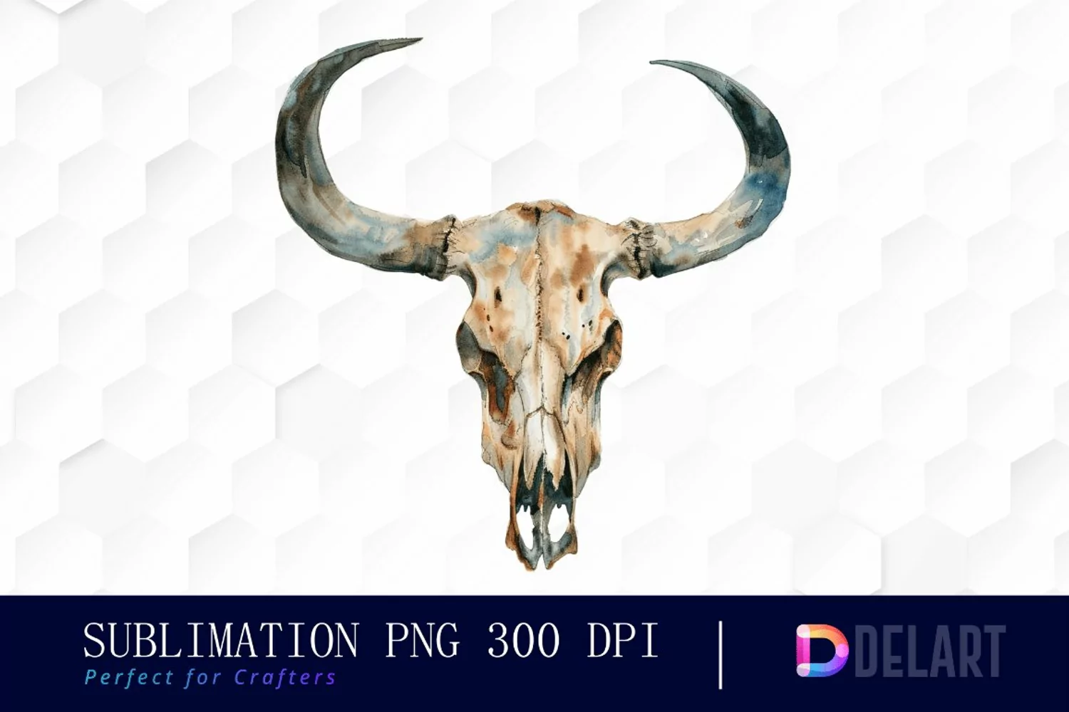 Western Cow Skull Graphics Clipart product image 1