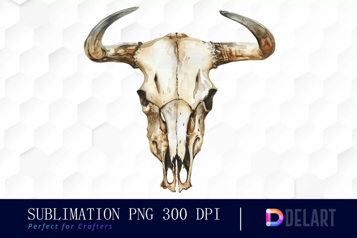Western Cow Skull Graphics Clipart product image 1