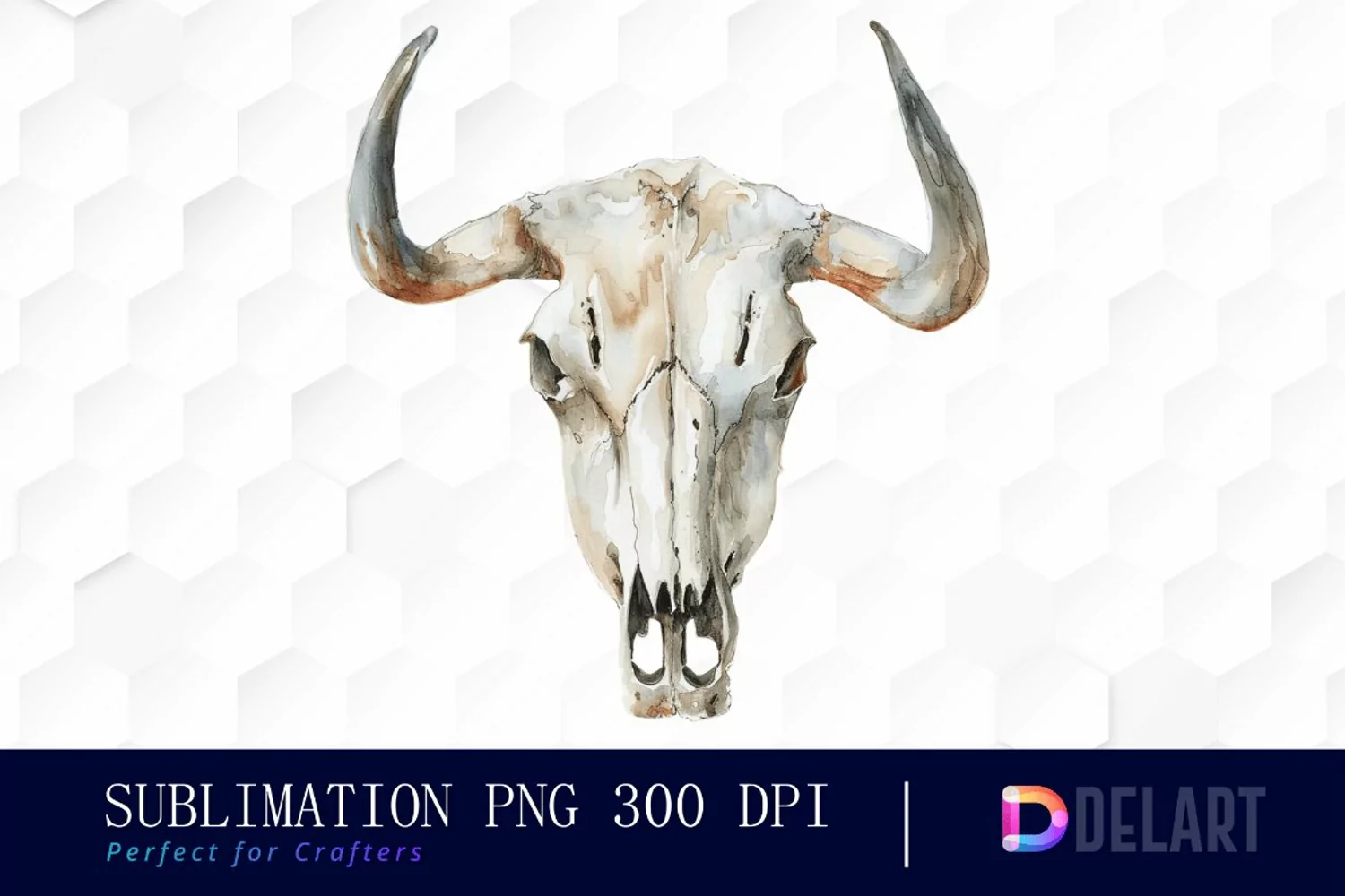 Western Cow Skull Graphics Clipart product image 1