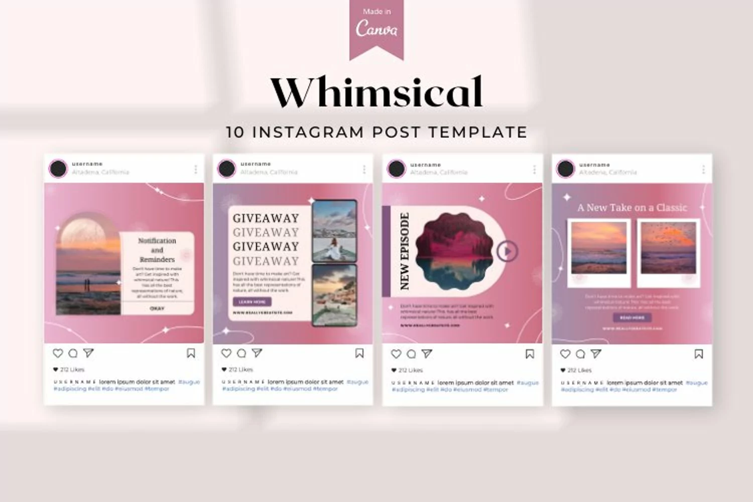 Whimsical Nature Instagram Canva Template product image 1