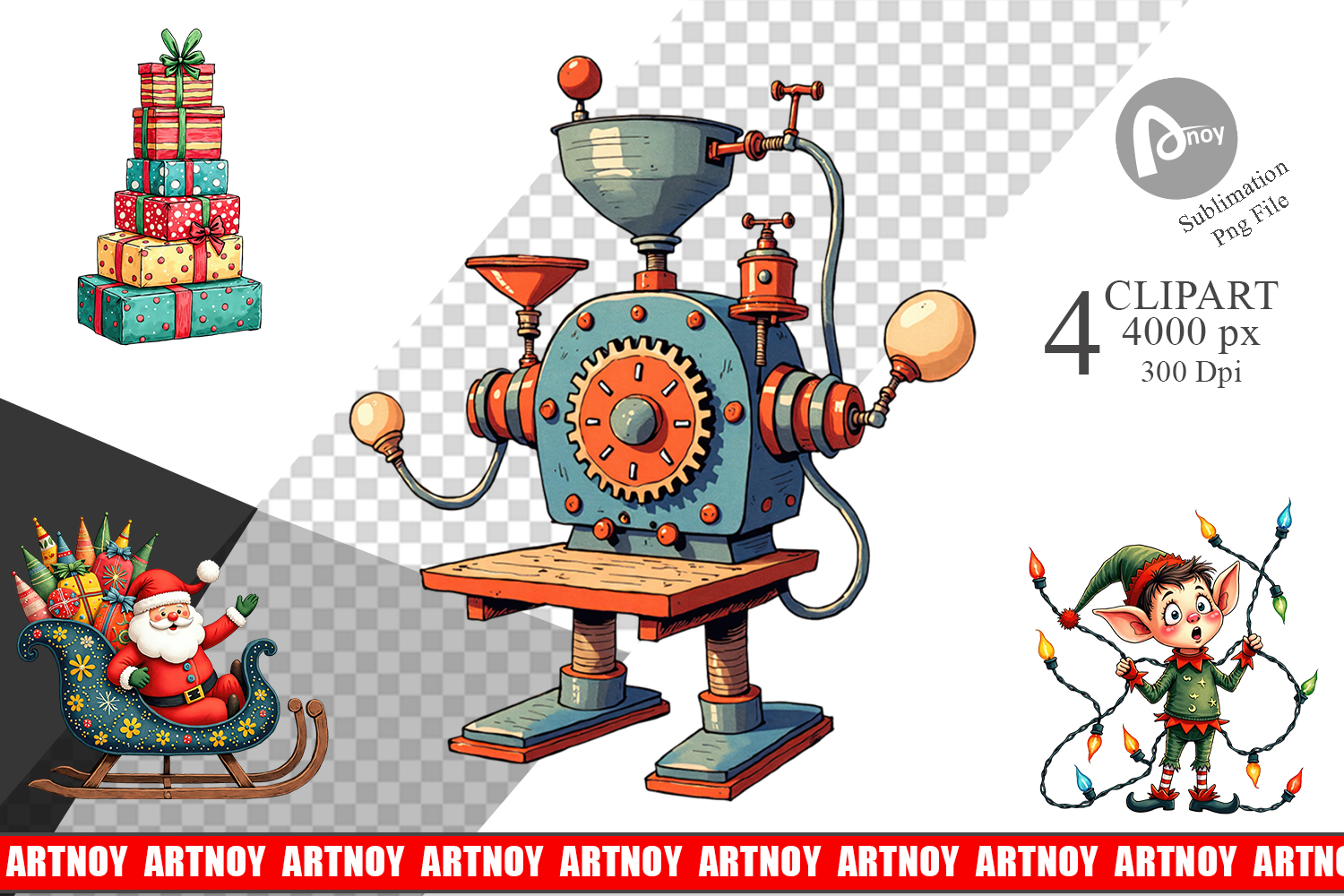 Santa Workshop Clipart product image 1