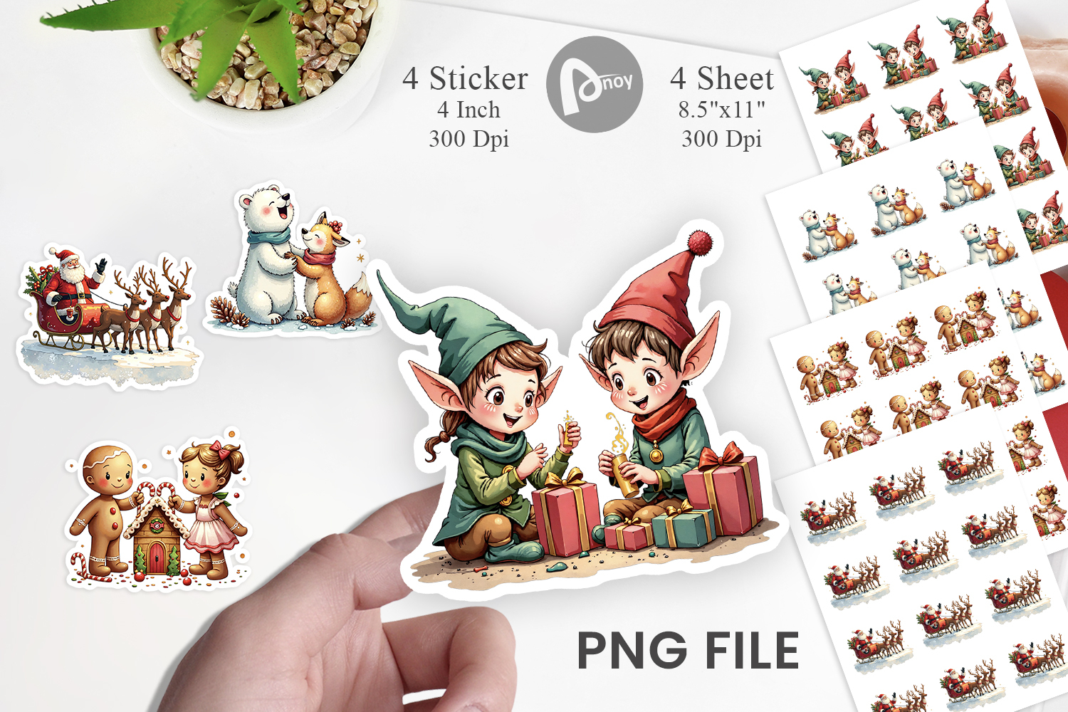Whimsical Christmas Sticker product image 1