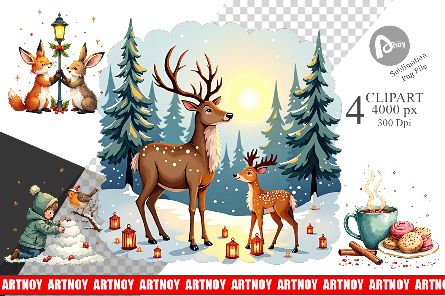 Whimsical Christmas Clipart product image 1