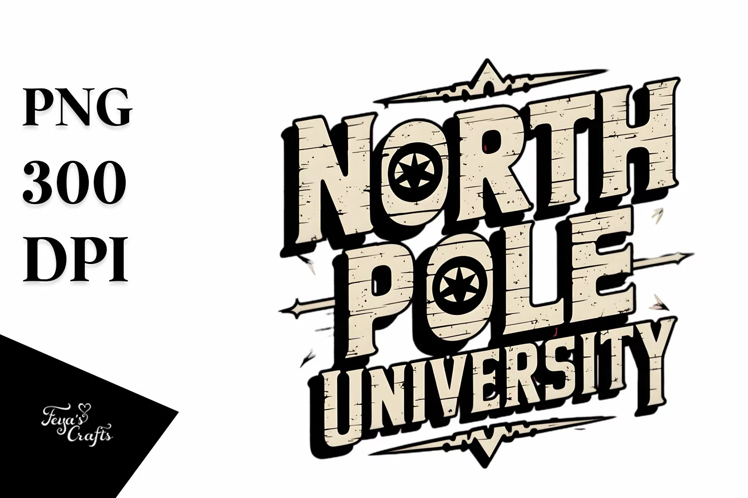 North Pole University Clipart |Tshirt Design product image 1