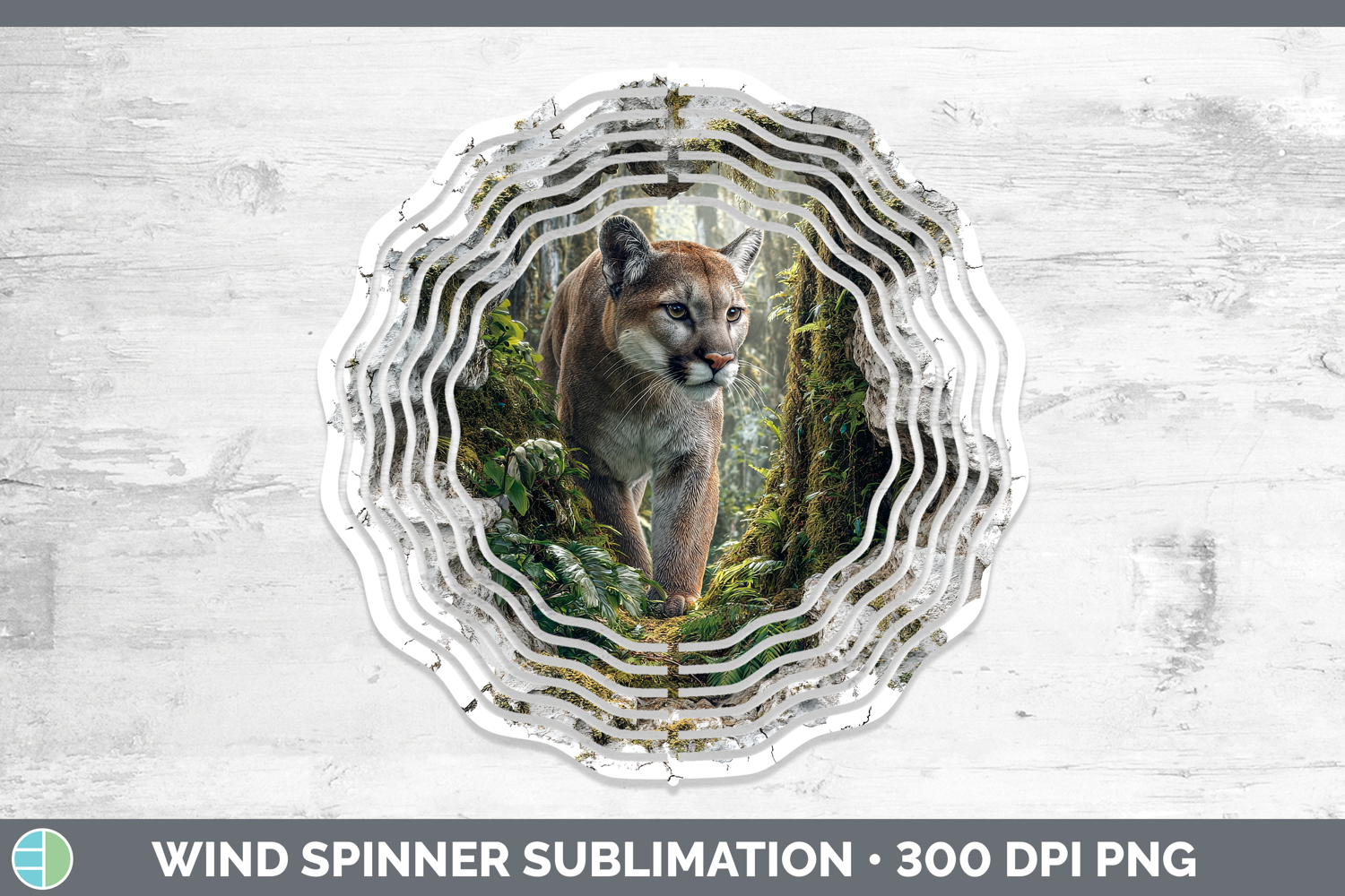 GorgeousWild Cats 3D Hole Wind Spinner design.