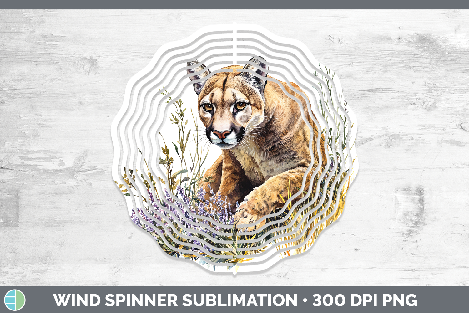 GorgeousWild Cats Wind Spinner design.