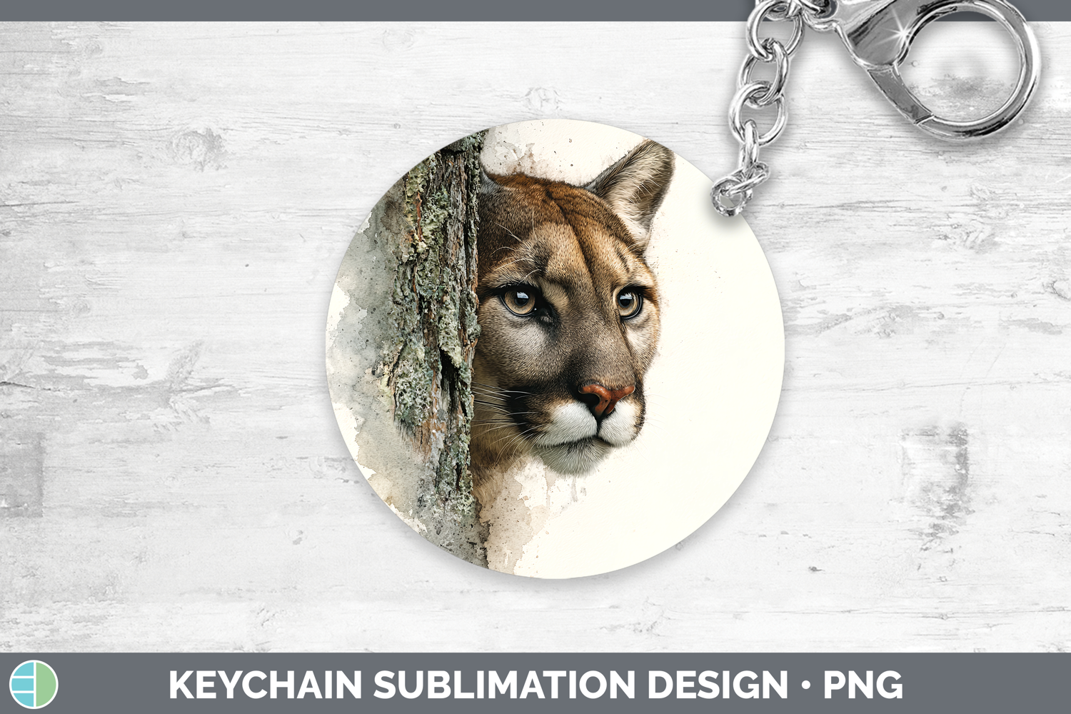 GorgeousWild Cats Tree Peek Keychain design.
