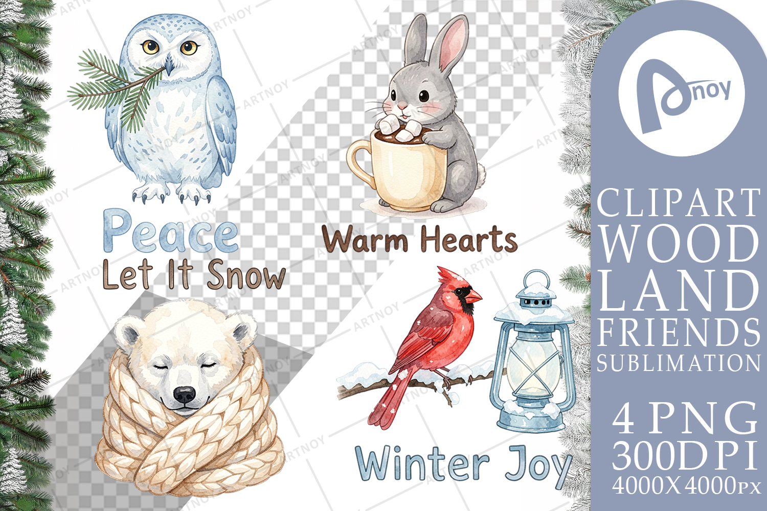 Cabin Woodland Friends Sublimation product image 1