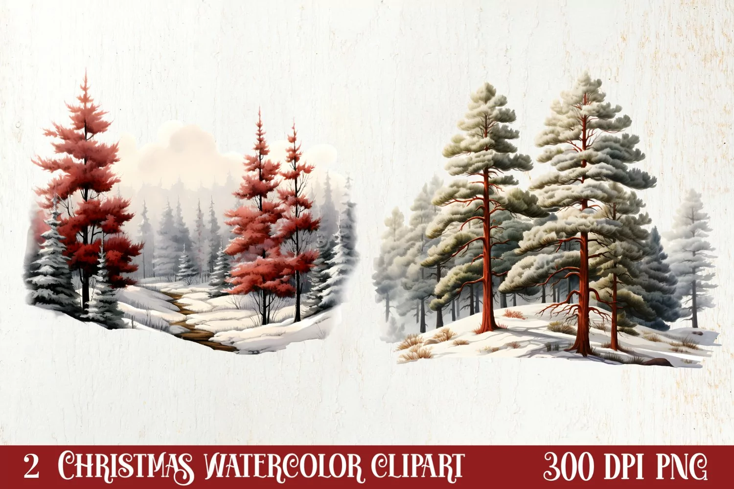 Winter Camping Sublimation Clipart, Christmas PNG product image 1