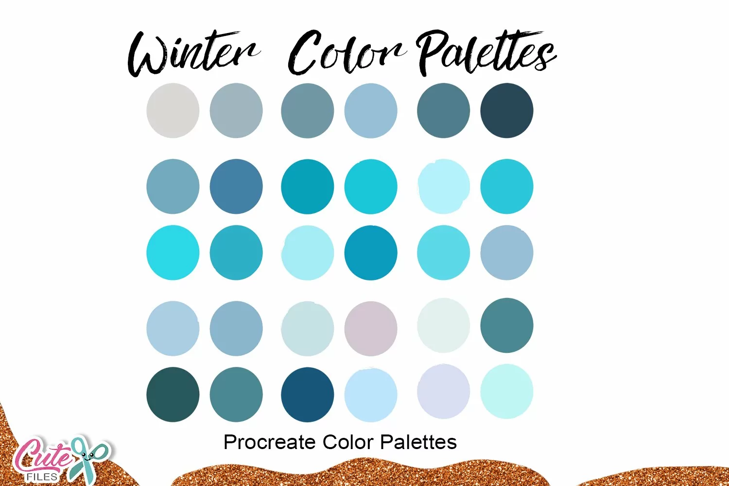 blue Color Palettes for Procreate