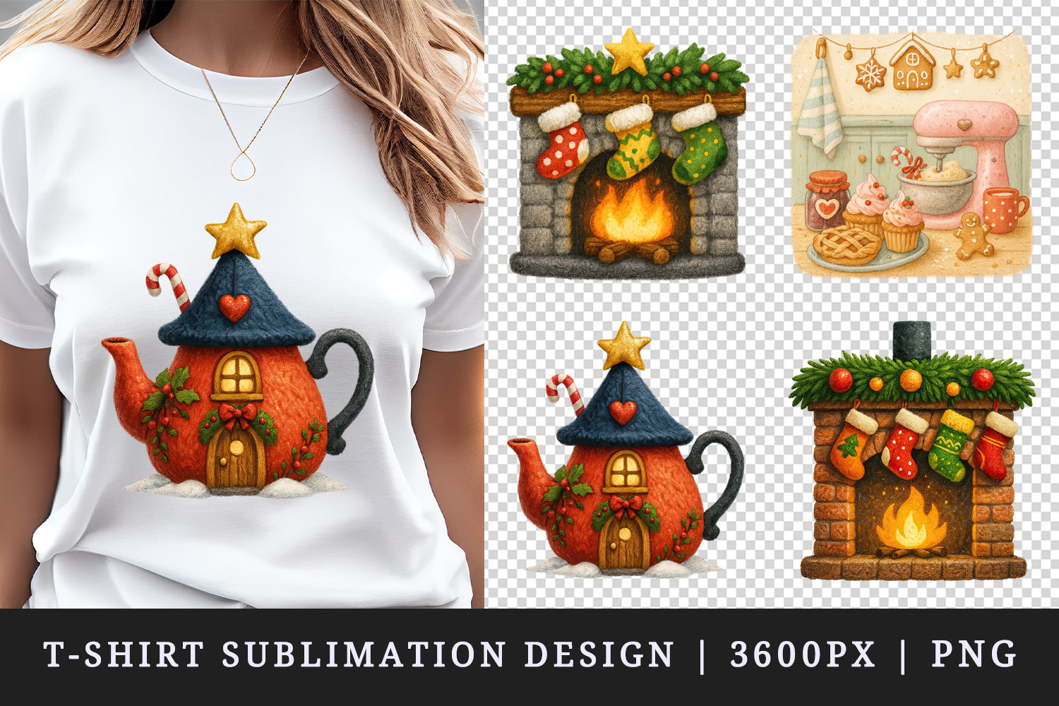 Winter Cute House t-shirt printable sublimation design png product image 1