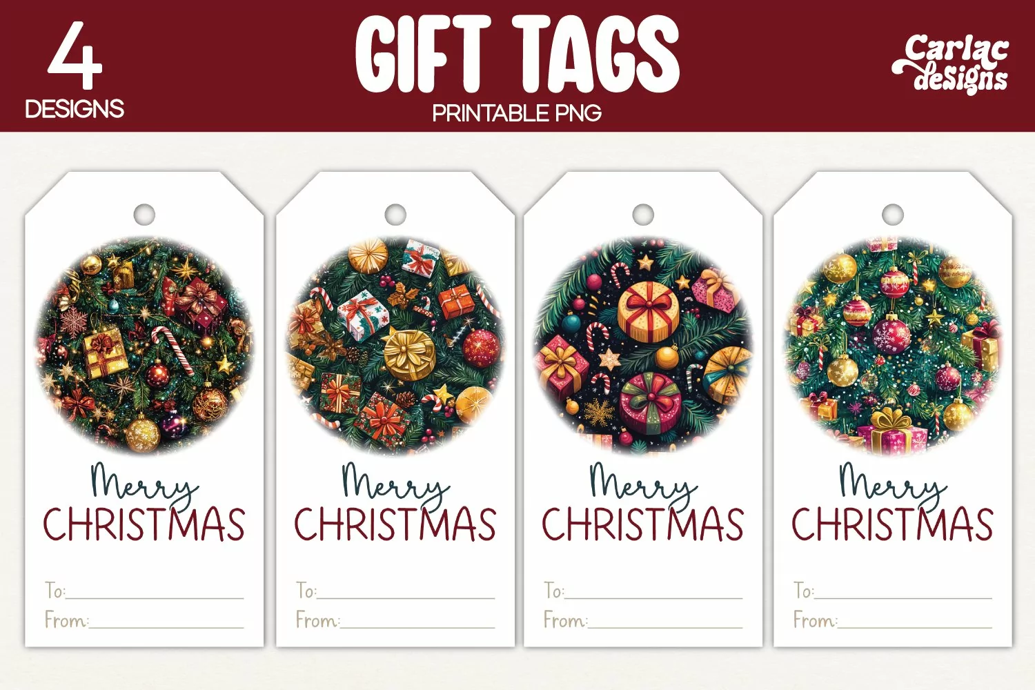 winter gift tags