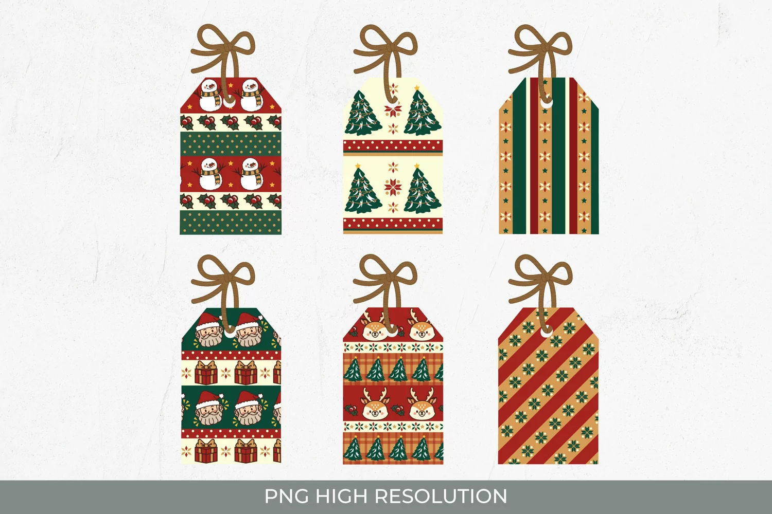 Winter Patterned Shaped Tag product image 1